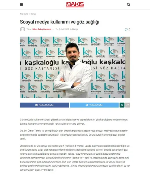 Laser eye treatment in Izmir