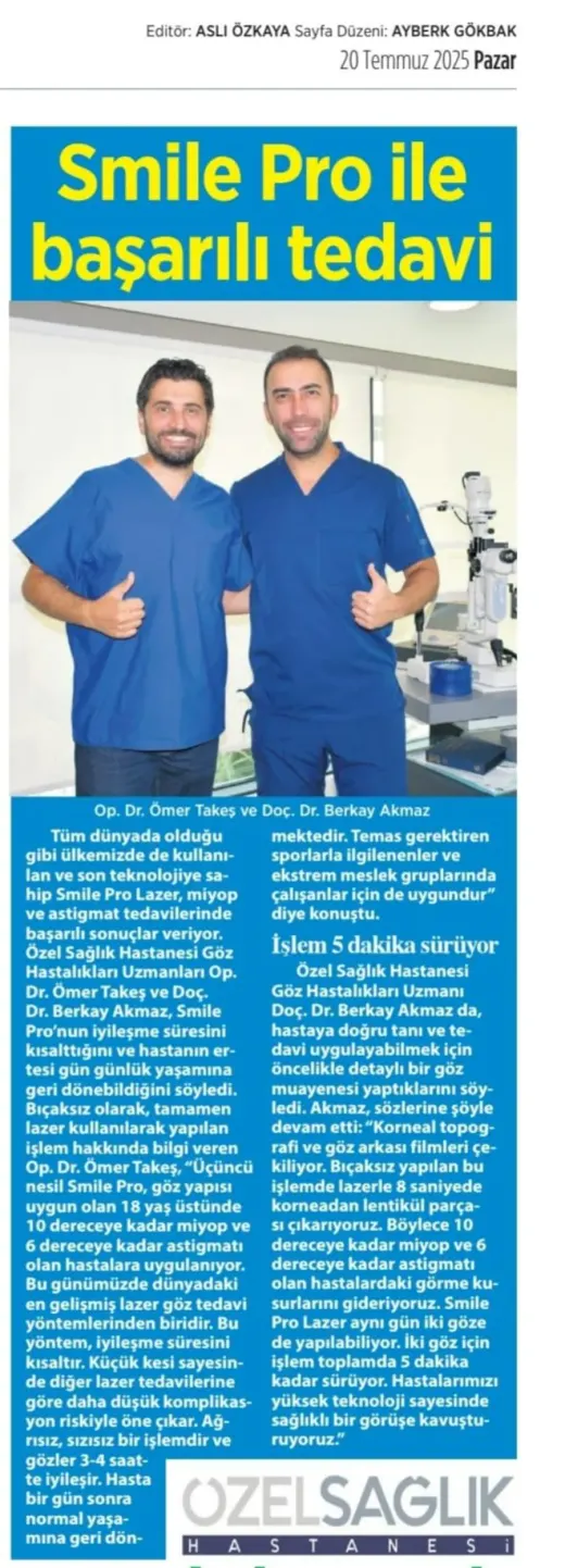 Eye doctor in Izmir – Op. Dr. Ömer Takeş
