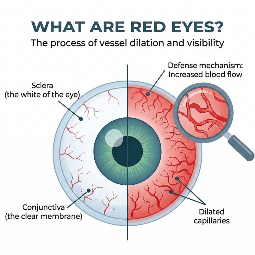 How to clear red eyes without eye drops