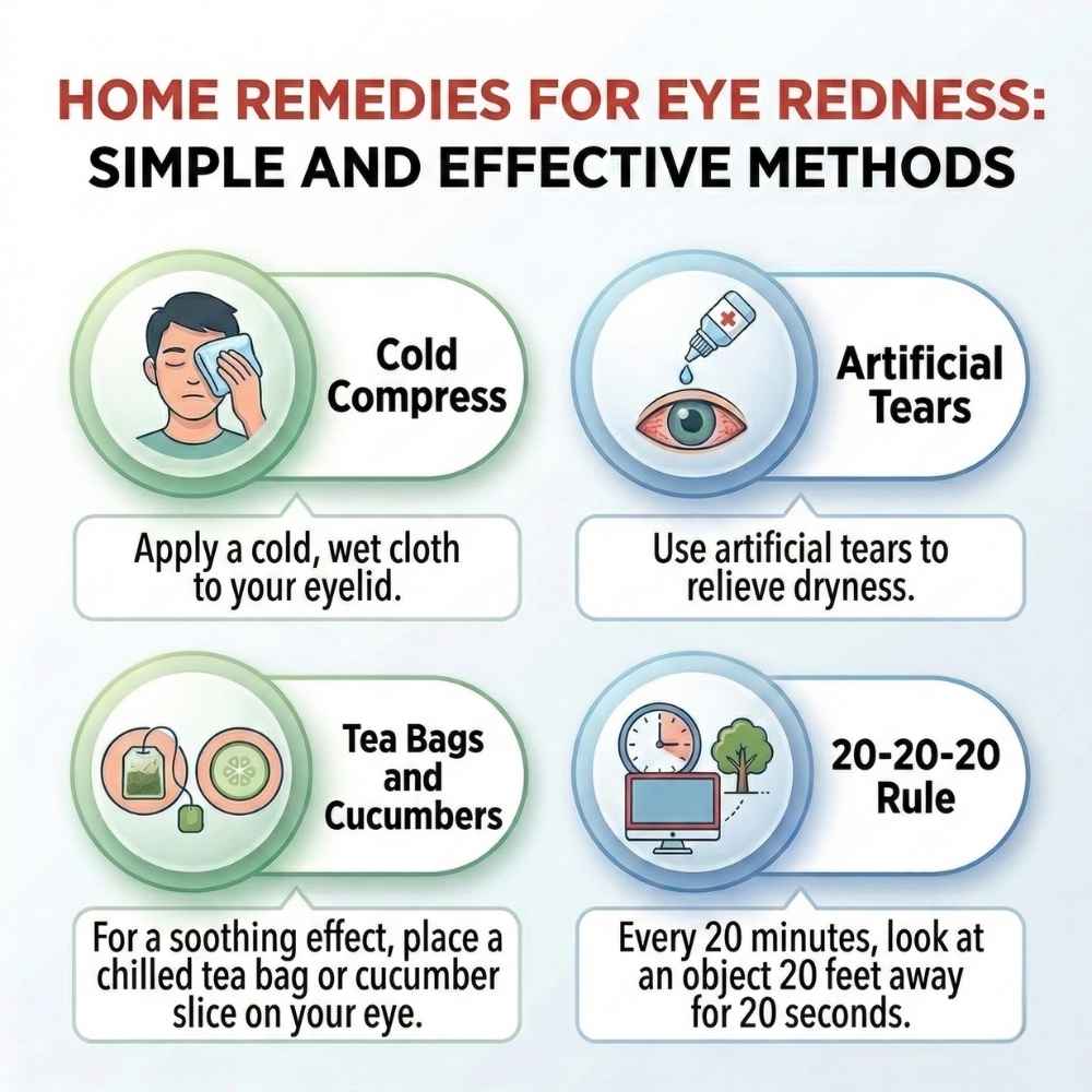 What is the main cause of redness in the eye?