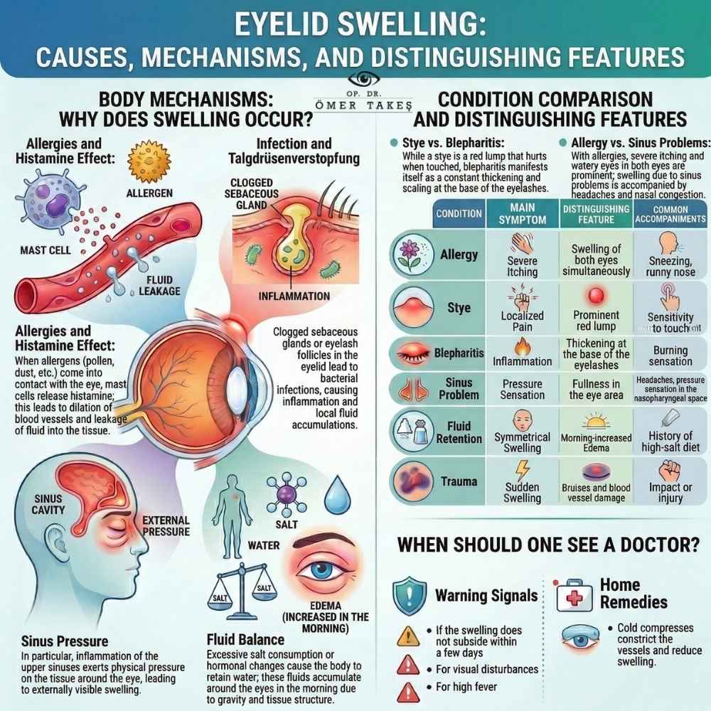 Swelling and redness on the eyelid