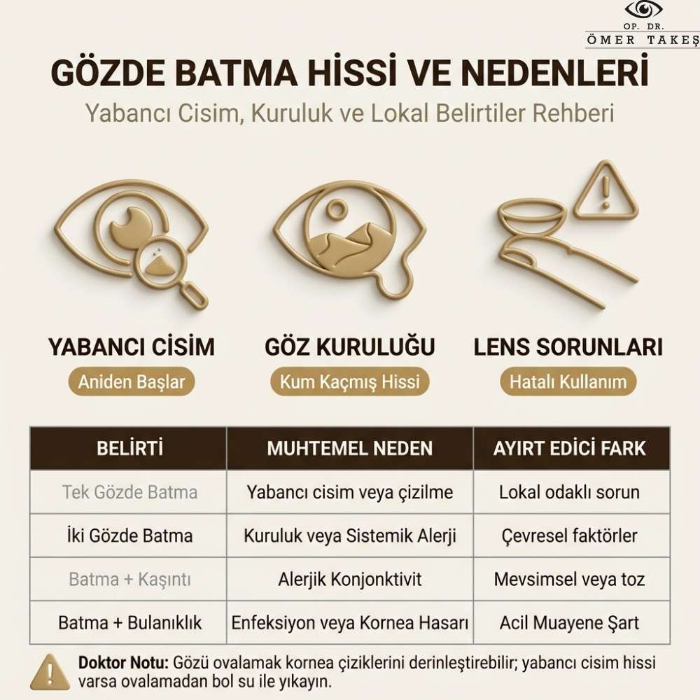 Tek gözde batma neden olur