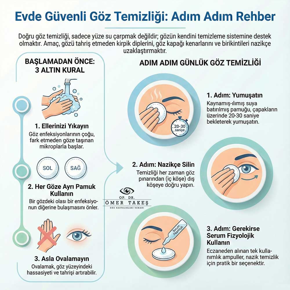Evde günlük göz temizliği nasıl yapılır