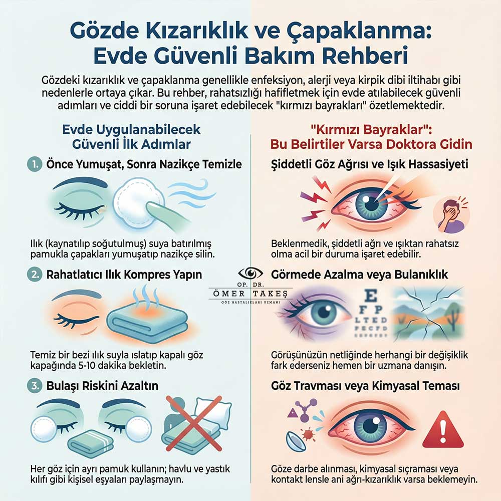 Gözde kızarıklık ve çapaklanma ne iyi gelir
