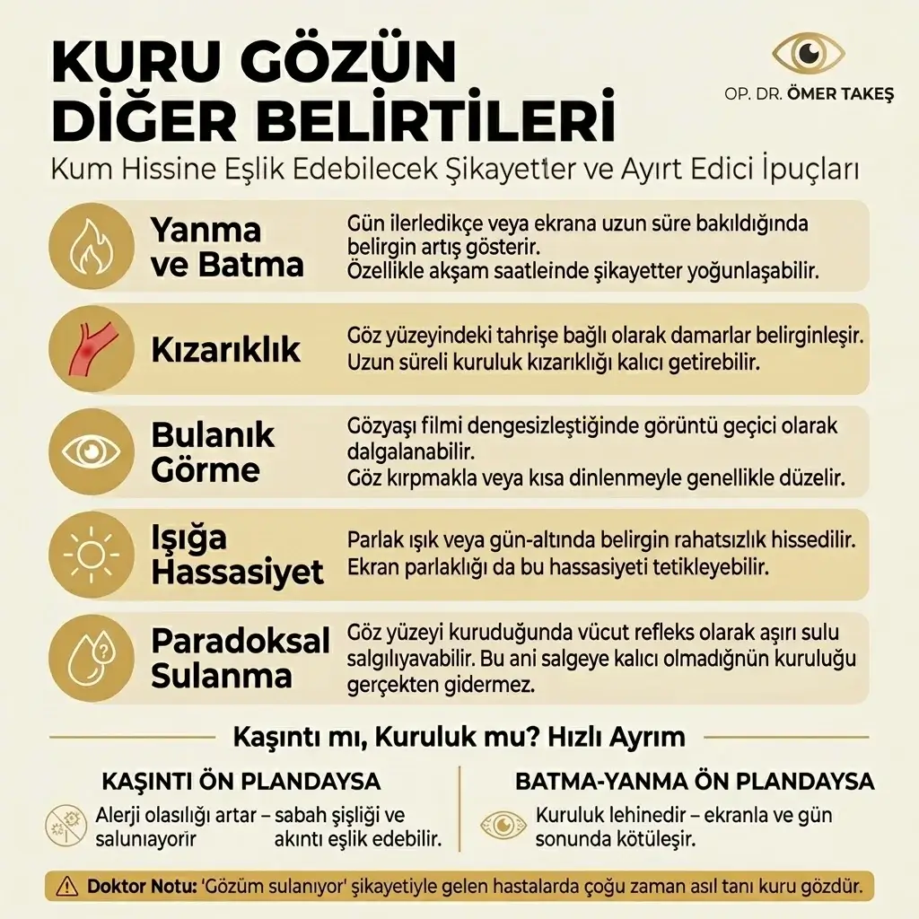Kuru gözün belirtileri